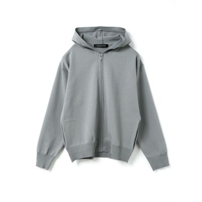 mizuiro ind(ミズイロインド)のジップフードニットプルオーバー通販