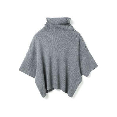 アシンメトリーカラーリブプルオーバー