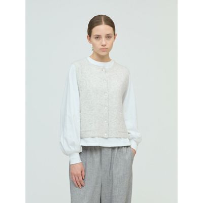 mizuiro ind(ミズイロインド)のブークレクルーネックベスト通販