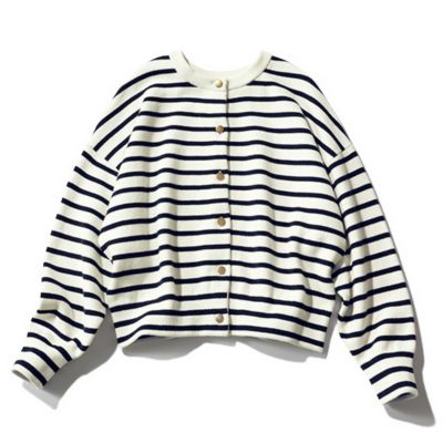 しっかりとした肉厚ニットだから軽いアウター代わりにも使える！　【kazumiさんコラボ】【洗える】コットンカシミヤ2WAYニット