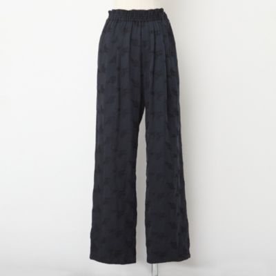 【洗える】キュプラローズエンブロイダリーパンツ