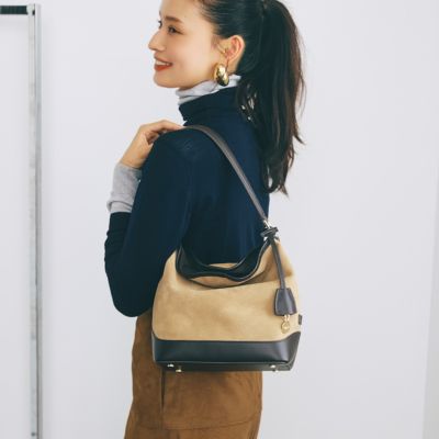 集英社HAPPY PLUS STORETOPKAPI（トプカピ）/【TREASURE TOPKAPI】スエード レザーコンビ ワンショルダーバッグ チャーム付き