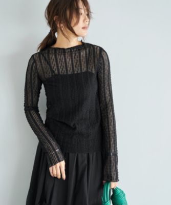 トップス Sinli DAY CLOSET ブラウス シャツ レディース 半袖シースルーメロウ