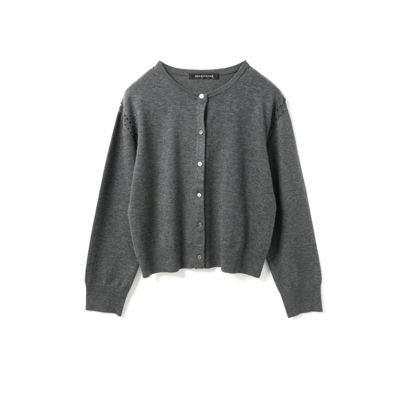 【美品】ミズイロインド　ハイゲージクルーネックカーディガン　近年モデル　24AW 美品】ミズイロインド ハイゲージクルーネックカーディガン 近年