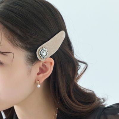 集英社HAPPY PLUS STOREPhoebe（フィービィー）/クラッシービジューヘアピン／ベロア
