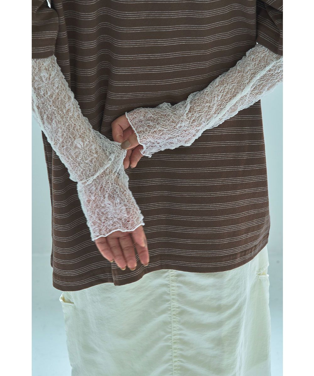 marjour(マージュール)/VINTAGE NUANCE SHEER LACE TOPS