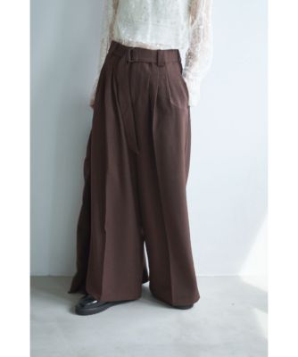 marjour(マージュール)のBELTED BROWN PANTS通販 Marisol