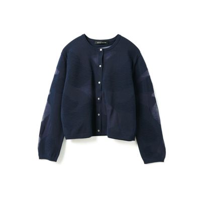 mizuiro ind(ミズイロインド)のシアーパターンカーディガン通販