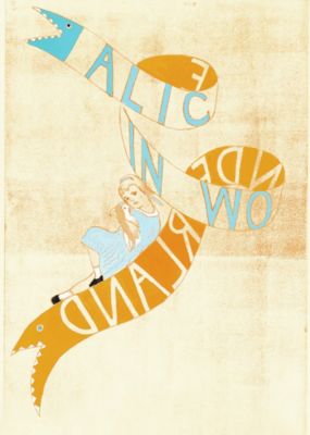 2025年eclat12月号特別付録　2026年「不思議の国のアリス」カレンダー掲載、銅版画家山本容子さんの原画 『Alice』　『Alice』銅版画 手彩色