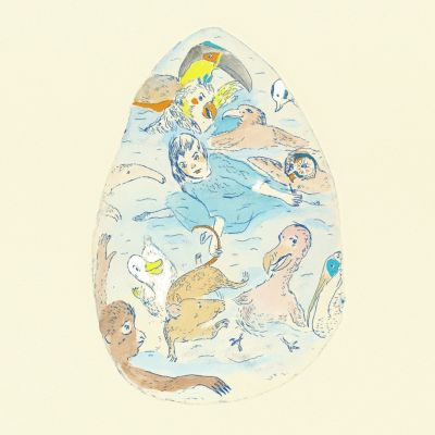 2025年eclat12月号特別付録　2026年「不思議の国のアリス」カレンダー掲載、銅版画家山本容子さんの原画 『The pond』　『The pond』銅版画 手彩色