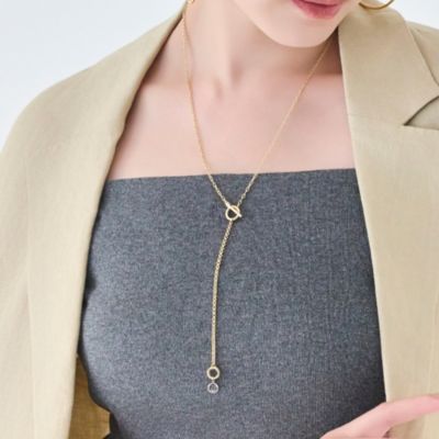 集英社HAPPY PLUS STOREPhoebe（フィービィー）/【金属アレルギー対応】Y字マルチwayロングコインチェーンネックレス