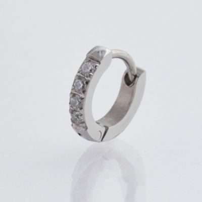 集英社HAPPY PLUS STOREPhoebe（フィービィー）/【金属アレルギー対応】ワンタッチビジューフープミニピアス（片耳）／サージカルステンレス