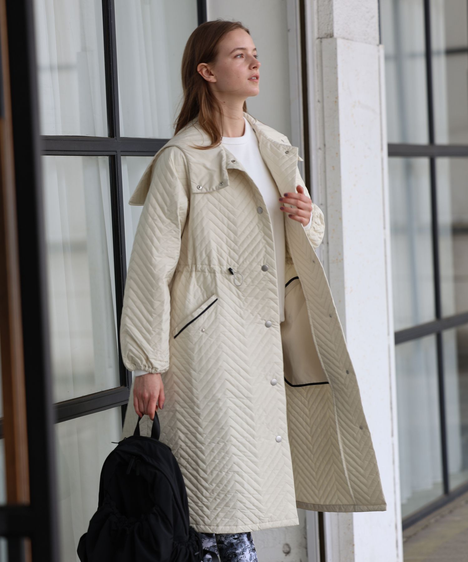 Julier(ジュリエ)/soronaキルティングロングコート