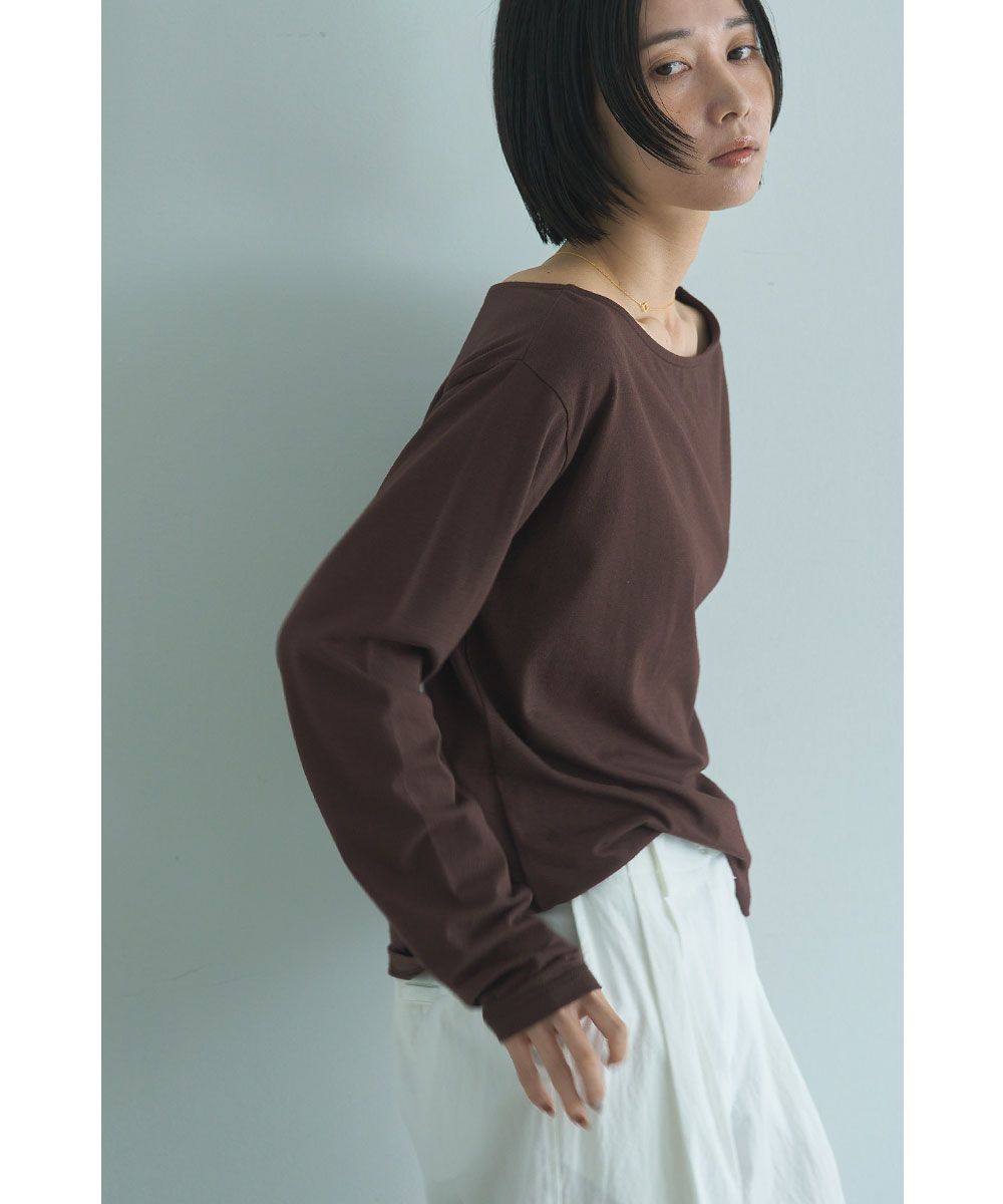 marjour(マージュール)/BOATNECK ASYMMETRY TEE