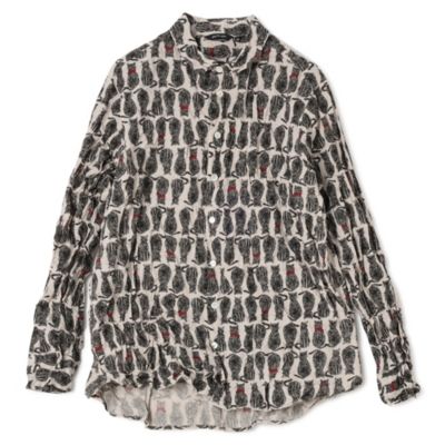パドカレ✽ネコ柄ブラウス pas de calais(パドカレ)の25AW catpatrol プリントBL通販 | 集英社