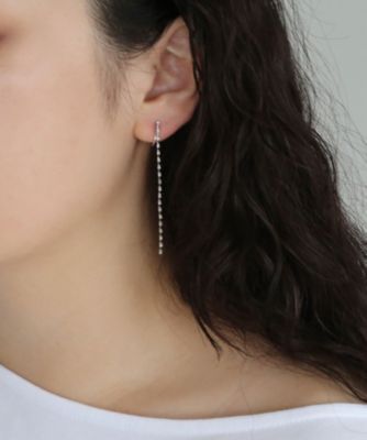 集英社HAPPY PLUS STOREcollecala（コレカラ）/ノンホール・ロングラインストーンイヤリング