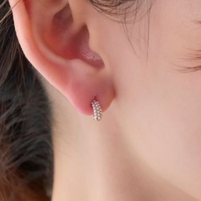 集英社HAPPY PLUS STOREPhoebe（フィービィー）/【痛くないシリーズ】【金属アレルギー対応】グレインパールフープライトフィットイヤリング