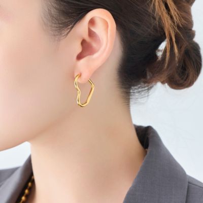 集英社HAPPY PLUS STOREPhoebe（フィービィー）/【金属アレルギー対応】グロウハートフープワンタッチピアス／ステンレス