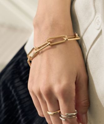 K18スクエアチェーンブレスレット　516K2508 K18スクエアチェーンブレスレット 516K2508 K18中空マリンチェーン