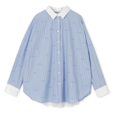 MUVEIL(ミュベール)のレター刺繍シャツブラウス通販 | mirabella