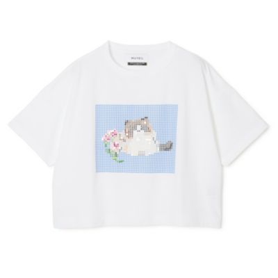 MUVEIL リボン付きホワイトTシャツ MUVEIL（ミュベール）通販 - HAPPY PLUS STORE