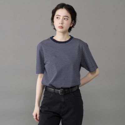 SLOANE(スローン)の72／2コットン天竺 マイクロボーダーTシャツ通販