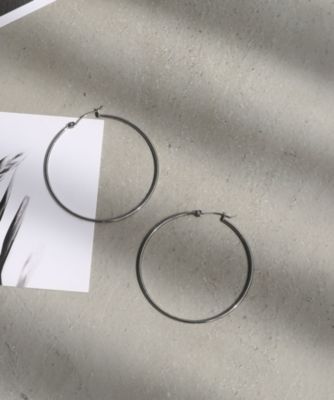 集英社HAPPY PLUS STOREcollecala（コレカラ）/［stainless］50mmスリムフープピアス〈金属アレルギー対応〉