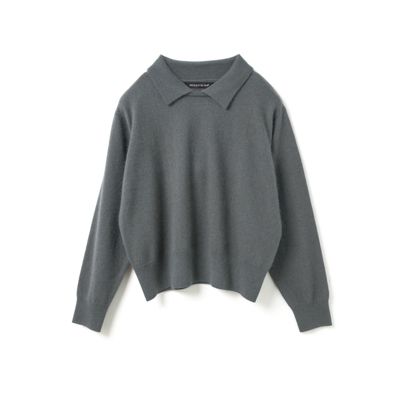mizuiro ind(ミズイロインド)のハイゲージ襟付きプルオーバー通販