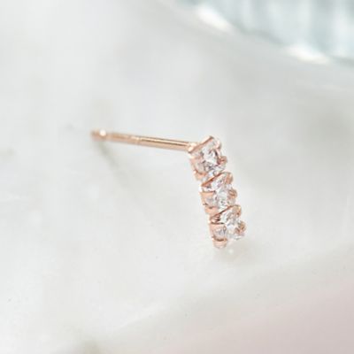 集英社HAPPY PLUS STOREPhoebe（フィービィー）/【K10】ストーンバーピアス（片耳）　／BOXつき