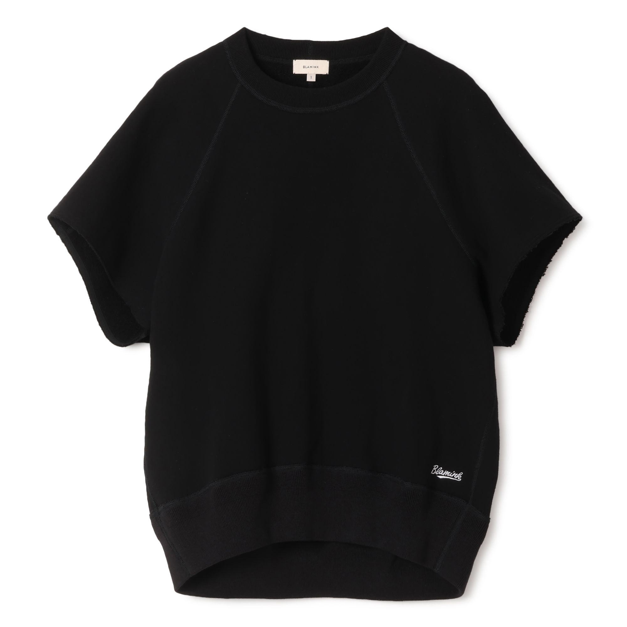 BLAMINK・吊裏毛ロゴショートスリーブプルオーバー ・¥33,000
