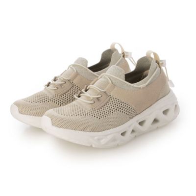 軽さとフィット感にこだわった、毎日履きたくなるニットスニーカー　エアリーソールエラスティックレースニットスニーカー