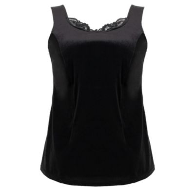 華やかベロアで高見え　シャイニーベロアブラキャミ25