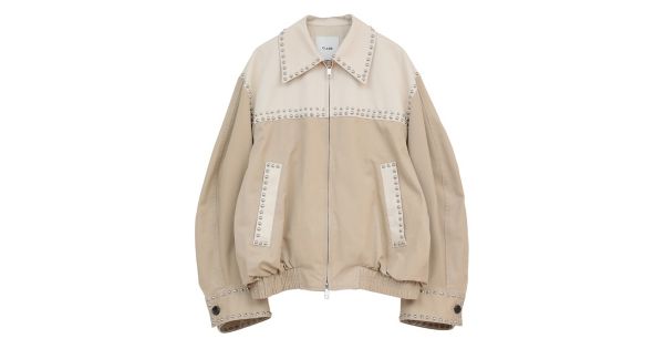 CLANE(クラネ)のW COLOR STUDDED DRIZZLER JACKET通販 eclat premium 