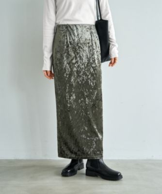 新品未使用 デイジーリン 38ブラックベルベット ベロア スカート 黒 ゴム