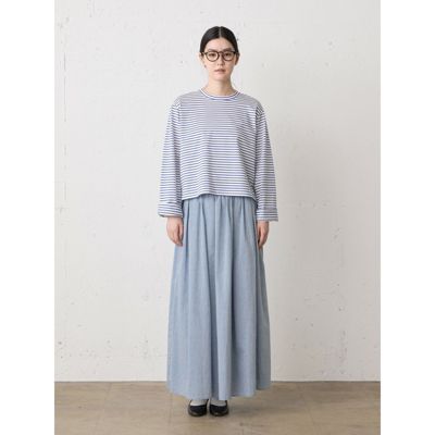 MidiUmi(ミディウミ)のシャンブレーギャザースカート通販 eclat 