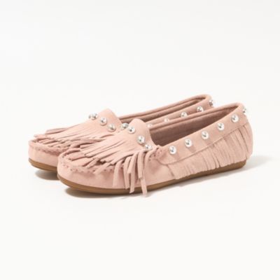軽快なモカシンにスタッズで洗練を添えて　フリンジモカシン