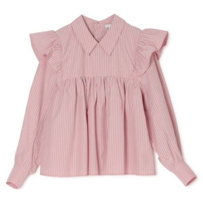 GANNI(ガニー)のOxford Stripe Frill Blouse通販 | mirabella