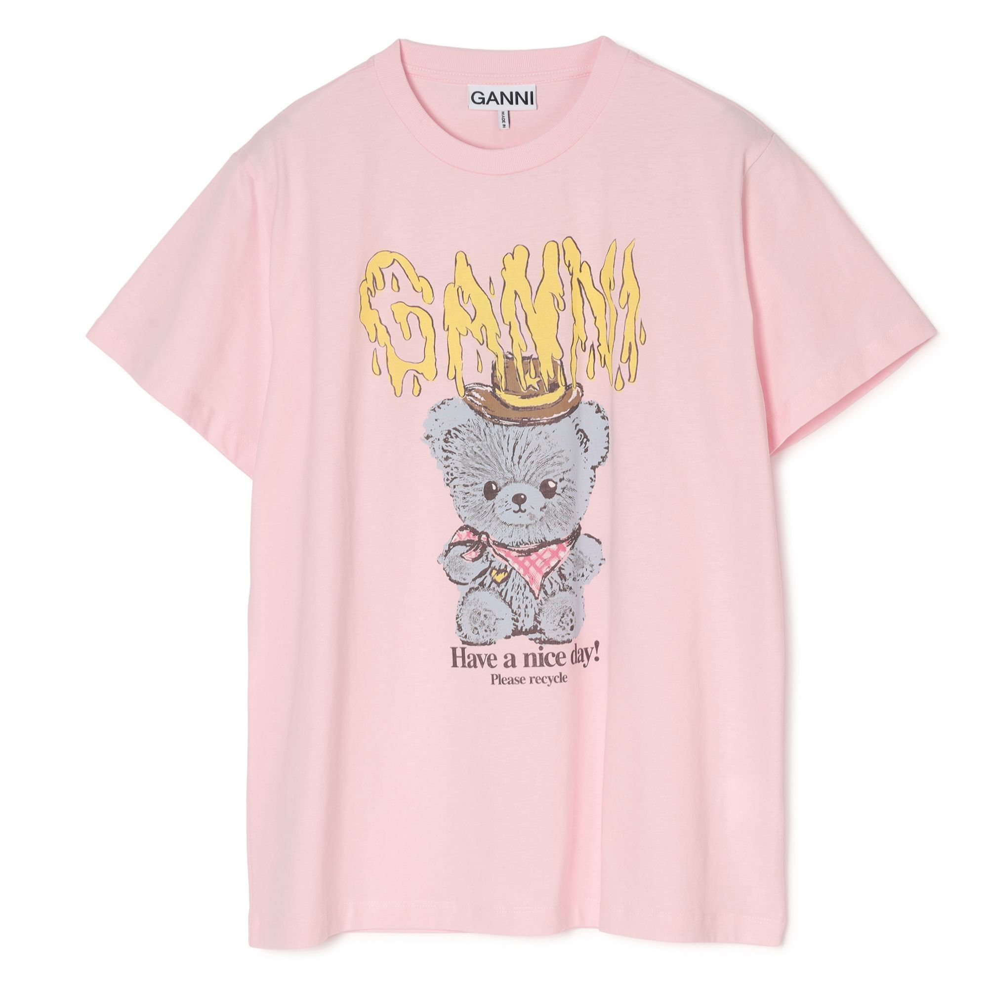 GANNI・Basic cotton Jersey T－shirt Cowboy Bear Prin・ ¥21890