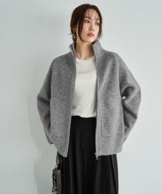 STYLE DELI(スタイルデリ)のダブルジップスタンドネックニット