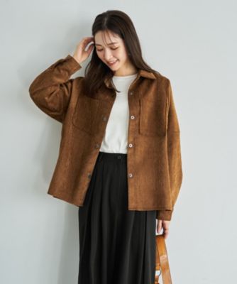 STYLE DELI(スタイルデリ)の【LUXE】ベルベット調シャツ型ジャケット 