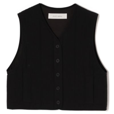 PLAIN PEOPLE 刺繍入りキルティング ジャケット ベスト コットンキルティングべスト｜PLAIN PEOPLE（プレインピープル）｜商品