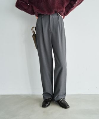 STYLE DELI(スタイルデリ)の裏地付きストレッチツイルワイドパンツ通販