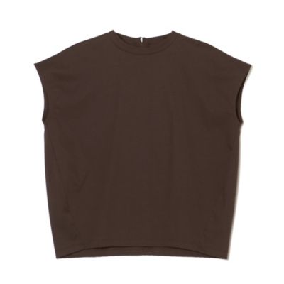 コクーン型と詰まった襟が今どき！　接触冷感フレンチスリーブTシャツ