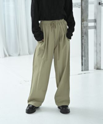 ＝ラクなのに、だらしなく見えない。大人のためのイージーパンツ＝　【BLK001】エアリーツイルイージーパンツ