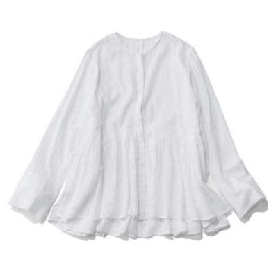 ne Quittez pas(ヌキテパ)のCotton Voile Slant Panel Blouse通販