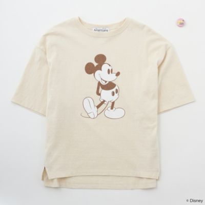 Americanaの「ミッキープリントT」　【LEEマルシェ20th別注】【洗える】Mickey Print TEE（バッヂ付）
