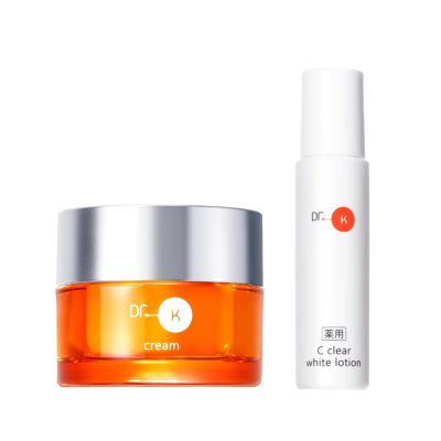 薬用ABC-GプレミアムクリームTA本品に薬用Cクリアホワイトローションミニサイズがついた限定セット　ドクターケイ 薬用ABC−GプレミアムクリームTA ファーストセット E