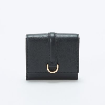 コンパクトなのに機能性◎　ソフトレザーの3つ折り財布。　【TREASURE TOPKAPI】ソフトレザー ベルトデザイン 三つ折り財布　