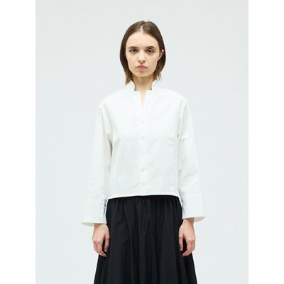 mizuiro ind(ミズイロインド)のスタンドカラーショートシャツ通販