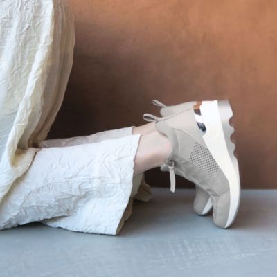 ホールド感で“楽ちんキレイ見え”ハイウェッジスニーカー　ハイウェッジサイドジップスニーカー